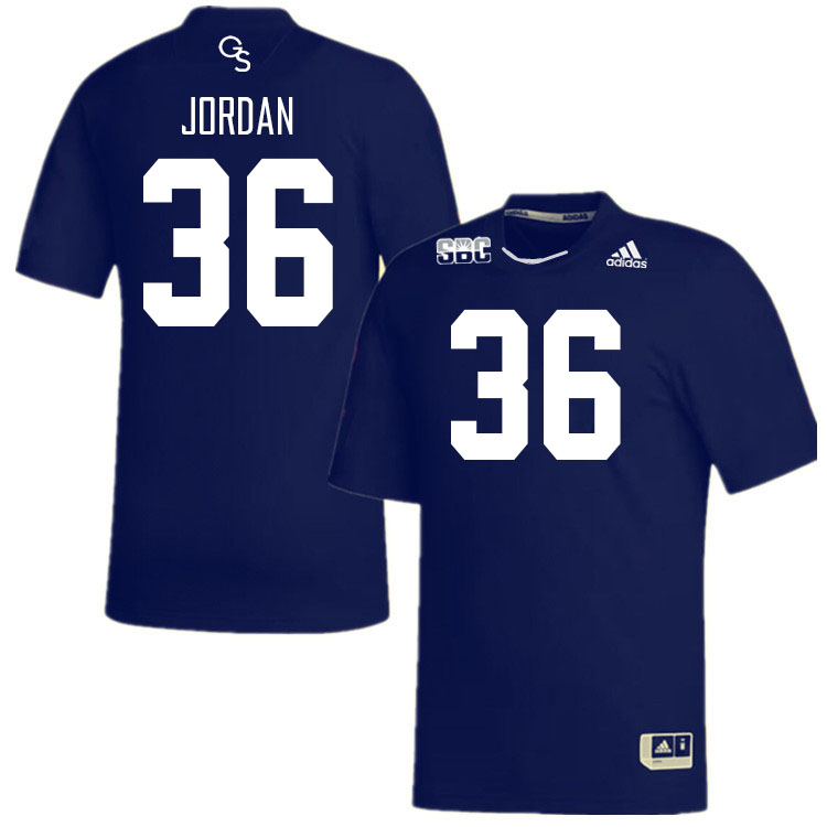 Men #36 Treston Jordan Georgia Southern Eagles College Football Jerseys Stitched Sale-Navy